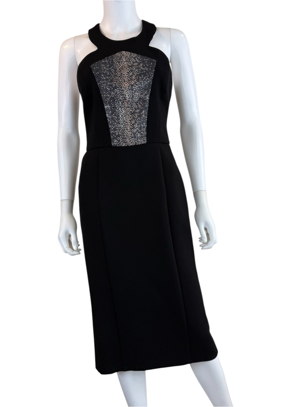 Hunter Bell Black Halter Cocktail Dress Size 6 K0916